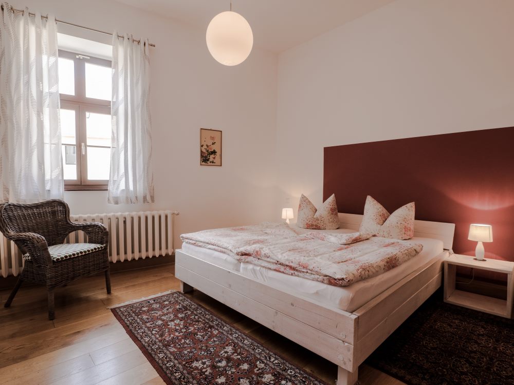 Alte Ofenfabrik Ferienwohnung Appartement Schlafzimmer