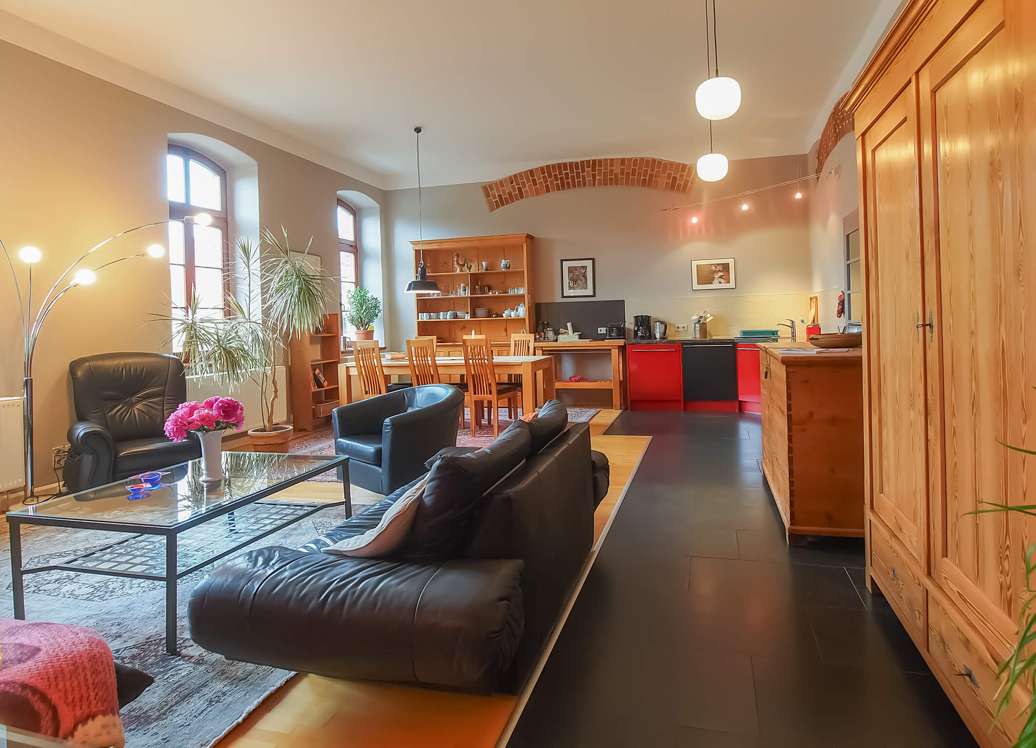 Alte Ofenfabrik Ferienwohnung Loft Wohnzimmer 2